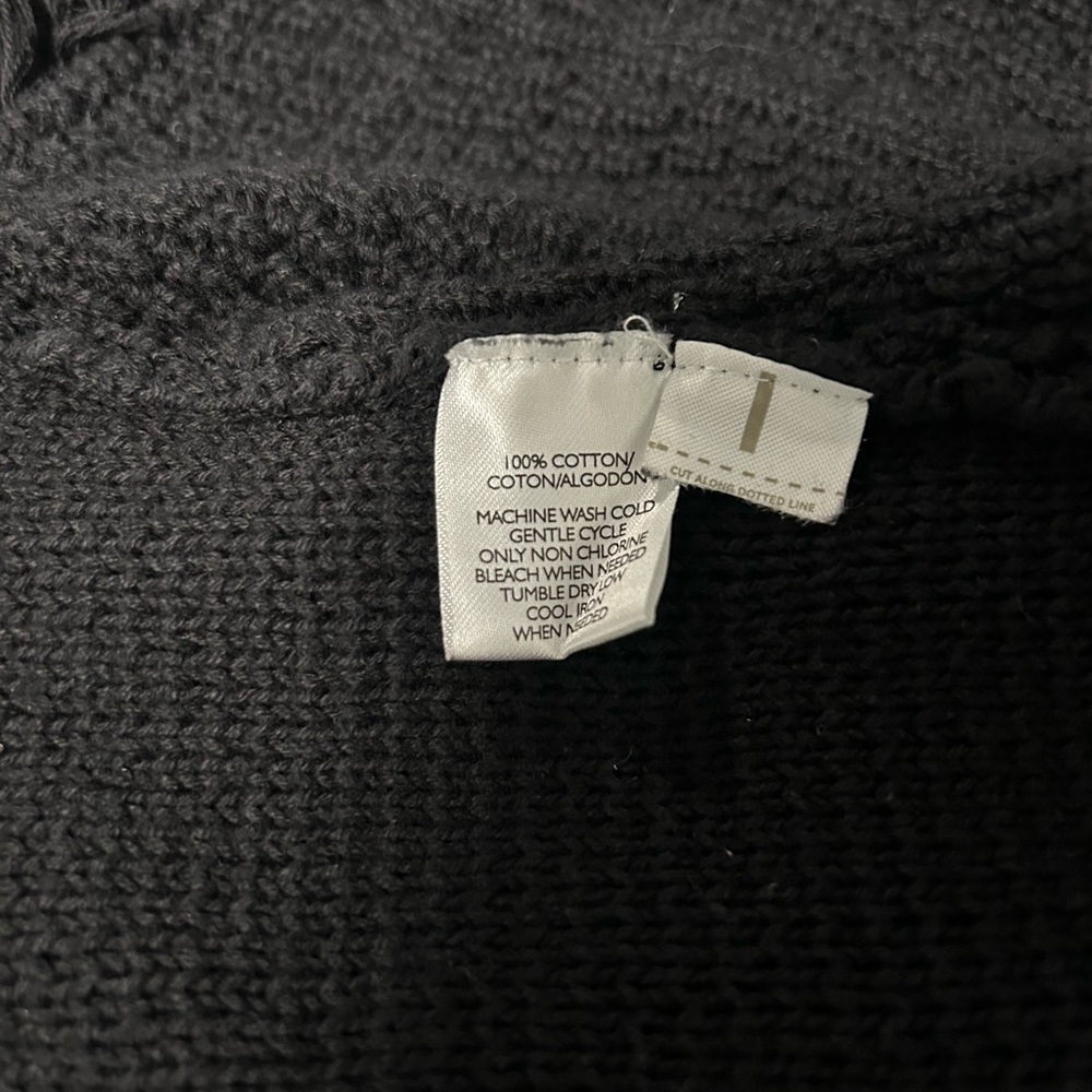 LOFT Textured Black Cardigan Sweater - Picture 6 of 6